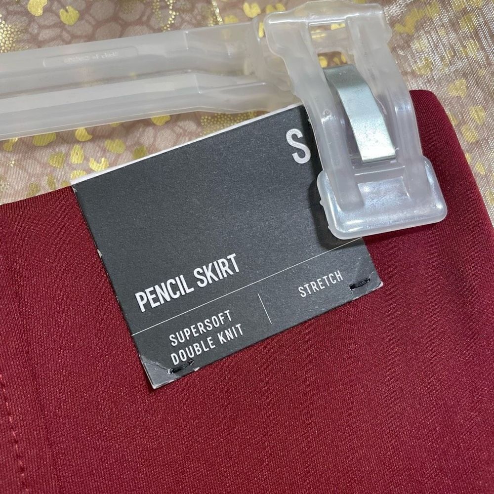 ‎Express brick red maroon pencil skirt, S NWT - Picture 4 of 8